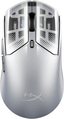 Pulsefire Haste 2 S Wireless, Souris Gaming sans Fil Ultra Légère 64 g, Coque en Alliage de Magnésium, Capteur HyperX 26K Jusqu’à 26 000 DPI, Autonomie Jusqu’à 120h, Patins en Verre, Gris