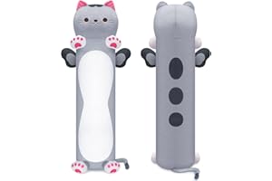 KMUYSL Cat Plush Pillow, Long Body Plush Pillow 28" Soft Cat Plushies, Kawaii Soft Stuffed Animals Plush Pillow Set for Kids Adult, Ideal Chrismas Birthday Gift