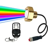 Kingshowstar Marine Grade Standard 1/2" NPT Boat Drain Plug Light with APP RF Remote Control,Underwater LED Boat Light,40W 4100LM IP68 Waterproof Smart Cooling System for Yachts, Kayaks, Docks (RGBW)