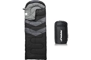 MalloMe Sleeping Bag for Adults Kids Boys & Girls for Winter, Fall & Spring - Single & Double - Waterproof Lightweight & Port