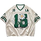 SOLY HUX Men's Graphic Tees Jersey Shirts Number Print Tees Baggy Basketball T-Shirt Streetwear Y2k Clothes