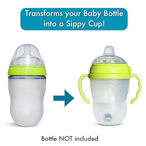 Sippy Cup Conversion Kit for Comotomo Baby Bottles 2-Count, Food