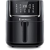TaoTronics Air Fryer, Large 6 Quart 1750W Oven with Touch Control Panel, 11 Preset Menus and 50 Recipes for Roast, Reheat, Ba