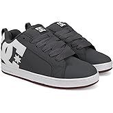 DC Men's Court Graffik Skate Shoe, Grey/White