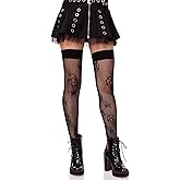 Leg Avenue womens Occult Net Thigh Highs Black One Size