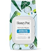 The Honey Pot Company - Feminine Wipes - Sensitive w/Cucumber Aloe | pH Balancing, Herbal Infused Plant-Based Feminine Care for Sensitive Skin - Feminine Hygiene Products for Women - 30ct