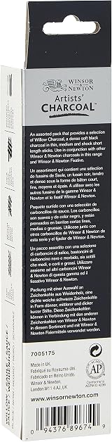Winsor & Newton Willow Charcoal Sticks Assorted 2.54 x 15.75 x 4.06 cm view 3