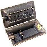 XIFEI Fashion Vintage Cigar Ashtray Single Slot Design (Bronze) | Cigar Ashtrays for Indoor &amp; Outdoor Use