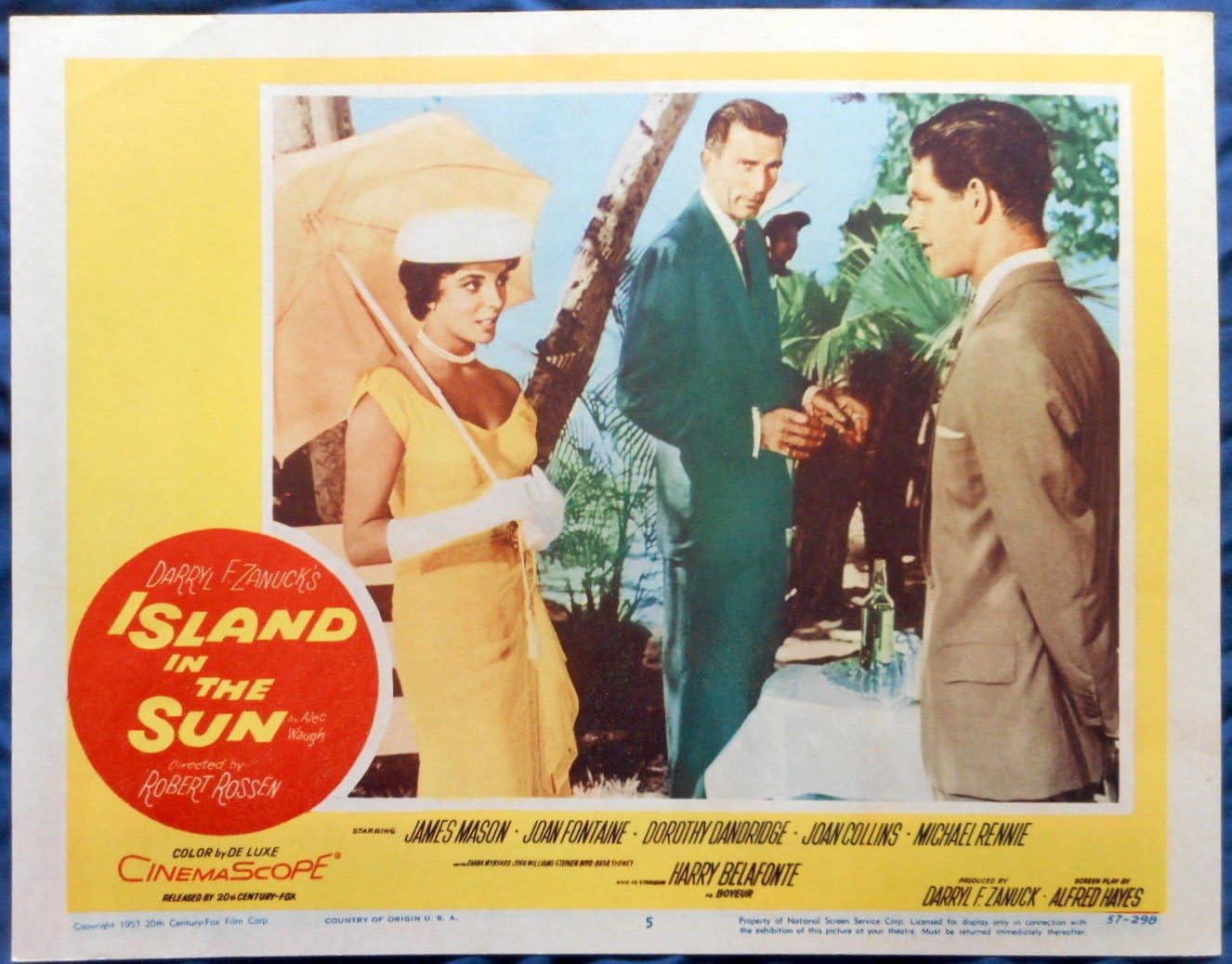 Amazon Com Island In The Sun Movie Poster Michael Rennie Joan
