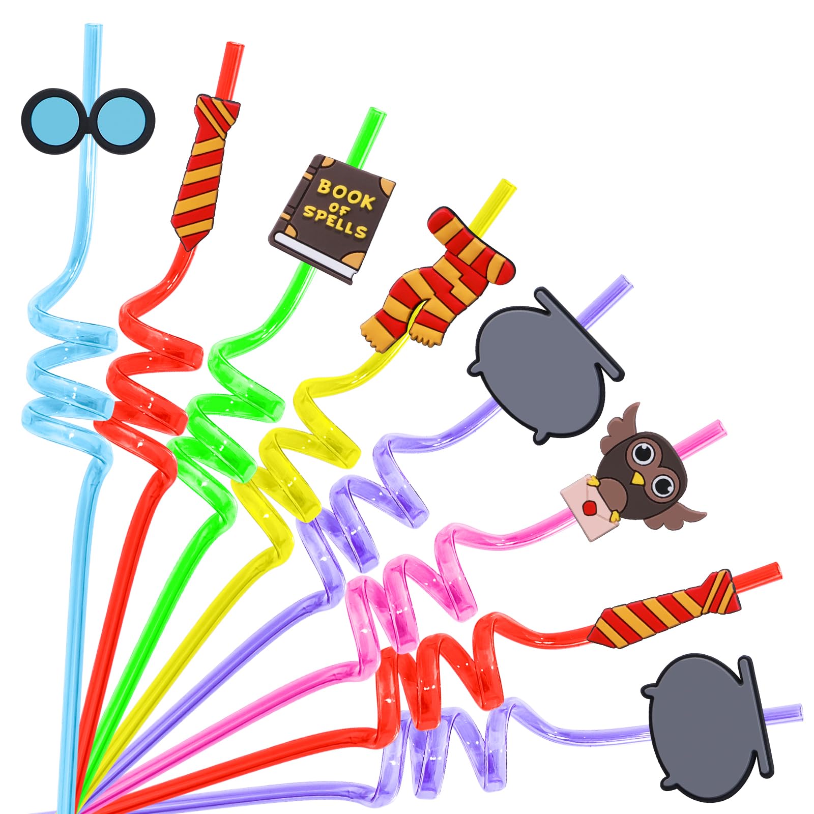 Photo 1 of 24pcs Wizard Party Straw Wizard Birthday Party Supplies Drinking for Wizard Party Favors Goodie Bag Stuffers (Wizard)