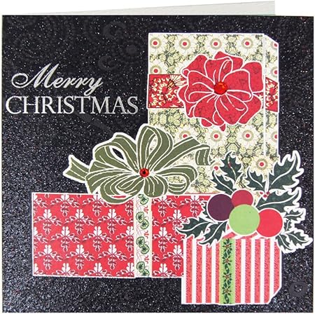 Amazon ローラ ダーリントン クリスマスカード Rd10 プレゼント3つ グリーティングカード 文房具 オフィス用品