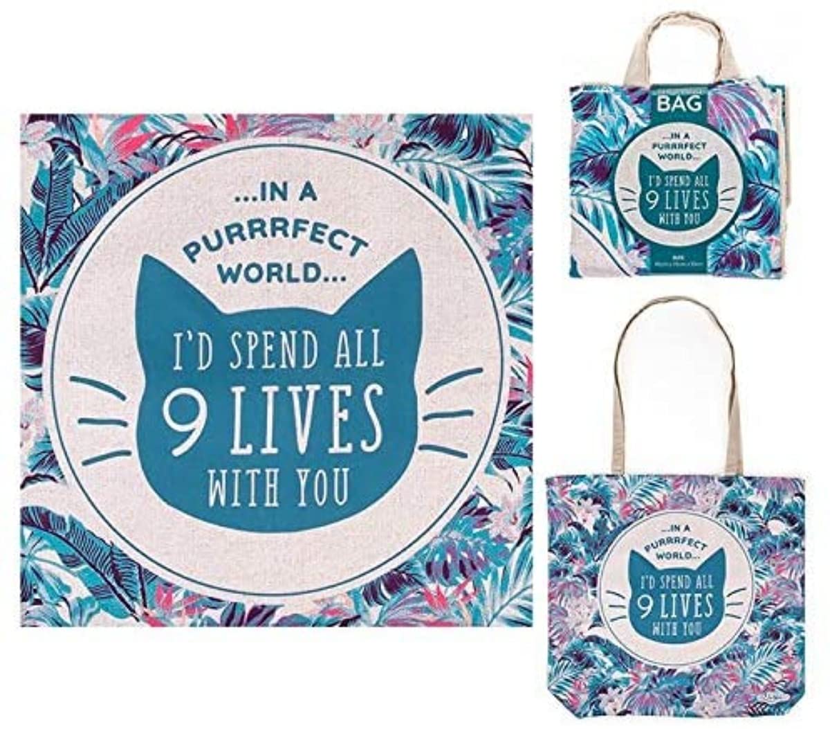 Doggy Style Eco Shopper - Shopping Bag/Shopper Bag/Reusable Shopping Bag/Tote Bag (I'd Spend All 9 Lives With You)
