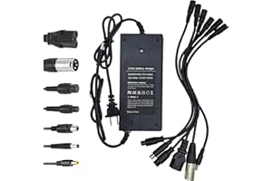 YAREMYEYE (7 Plugs) 54.6V 2A Fast Charger Universal for 48V Lithium Battery, Scooter Rad Power/Lectric XP/Sondors/Pedego/Jasion/ eb7 /Evercross H5/ Vsett 8, 8+ etc. Charger