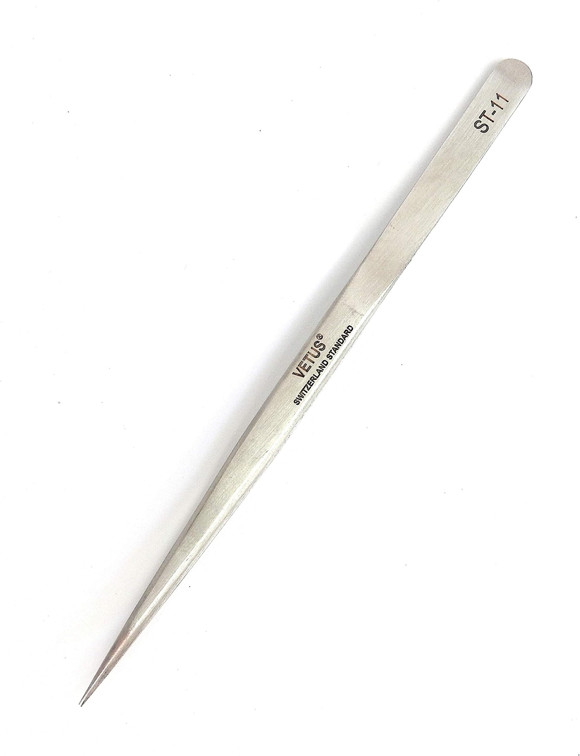 Original Vetus Tweezers Fine Straight Tip Eyelash Eyebrow Extension Tool Beauty Lash Application Accessory (ST-11)