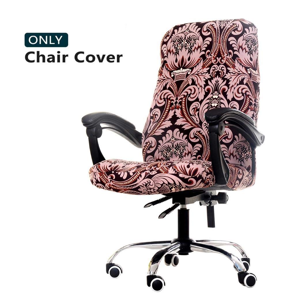 WOMACO Printed Office Chair Covers, Stretch Computer Chair Cover Universal Boss Chair Covers Modern Simplism Style High Back Chair Slipcover - A1, Medium
