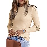 Dokotoo Fall Sweaters for Women 2025 Casual Lightweight Long Sleeve Crew Neck Solid Basic Slim Fit Sweater Tops