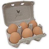 Nest Box Queen Ceramic Chicken Nest Eggs for Nest Box Training (6 Brown Eggs)