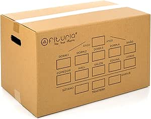 OFITURIA Pack 10 Cajas de Cartón para Mudanza - Cajas de ...
