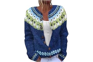 Cardigan Sweater for Women Enthic Vintage Knitted Sweaters Open Front Long Sleeve Cardigans