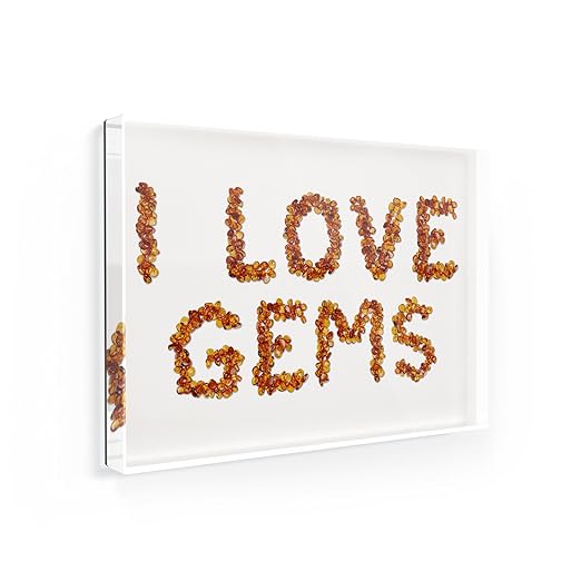Imán para nevera I Love gemas ámbar marrón - Neonblond: Amazon.es ...