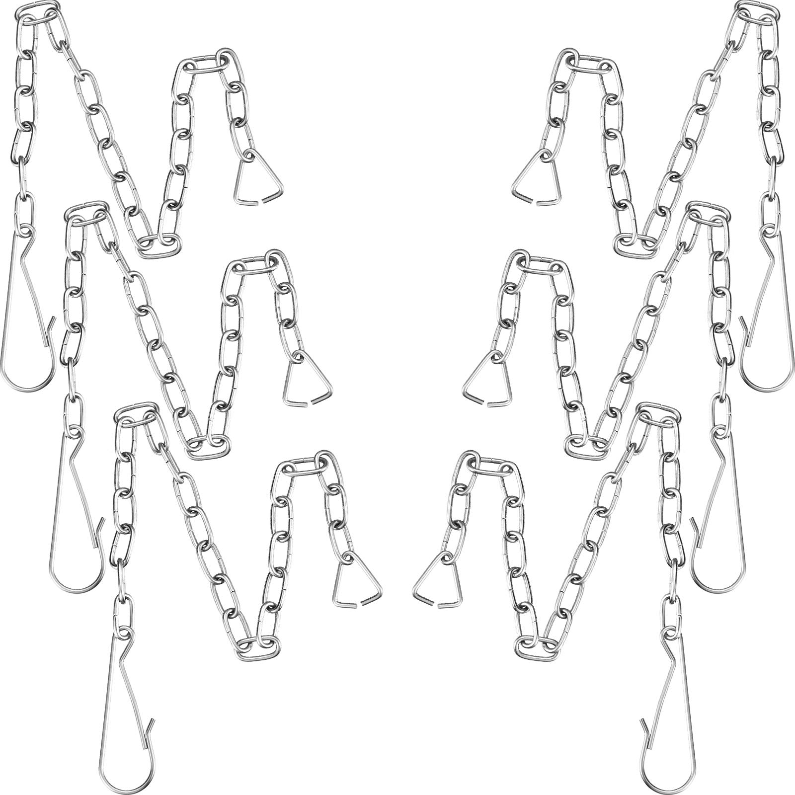 6 Pieces Toilet Handle Chain Stainless Steel Toilet Flapper Lift Chain Replacement Fits Most Toilet Flappers