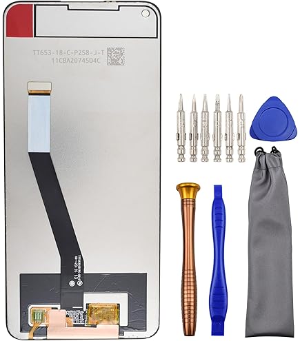 Cadre d e'cran tactile LCD pour Xiaomi Redmi Note 8 Pro M1906G7G, e'cran en verre bleu