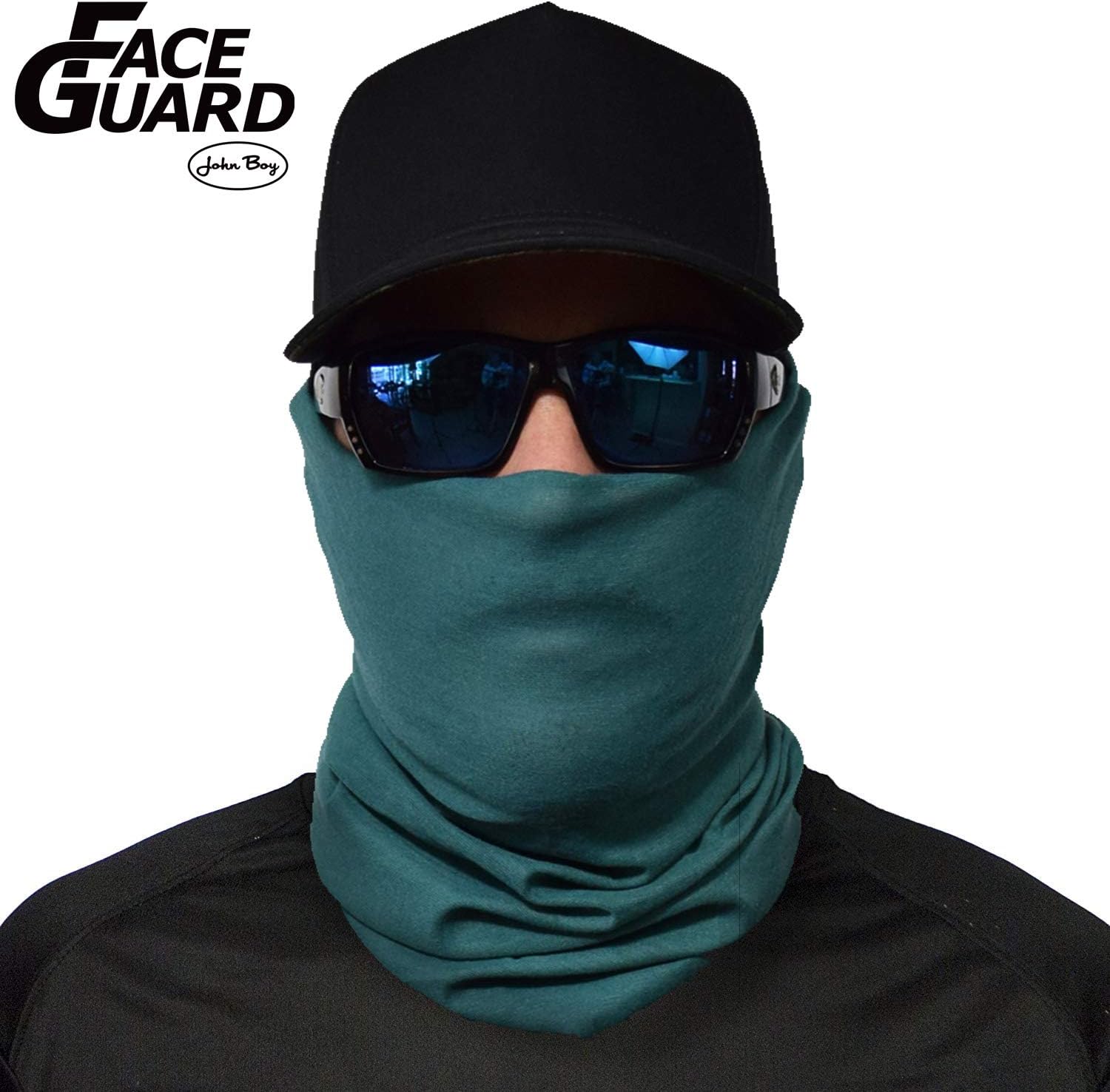 John BOY Fishing Face Guard - UPF 50+ Multi-Weather Sport Mask with UV Sun Protection & Moisture Wicking Fabric - Teal