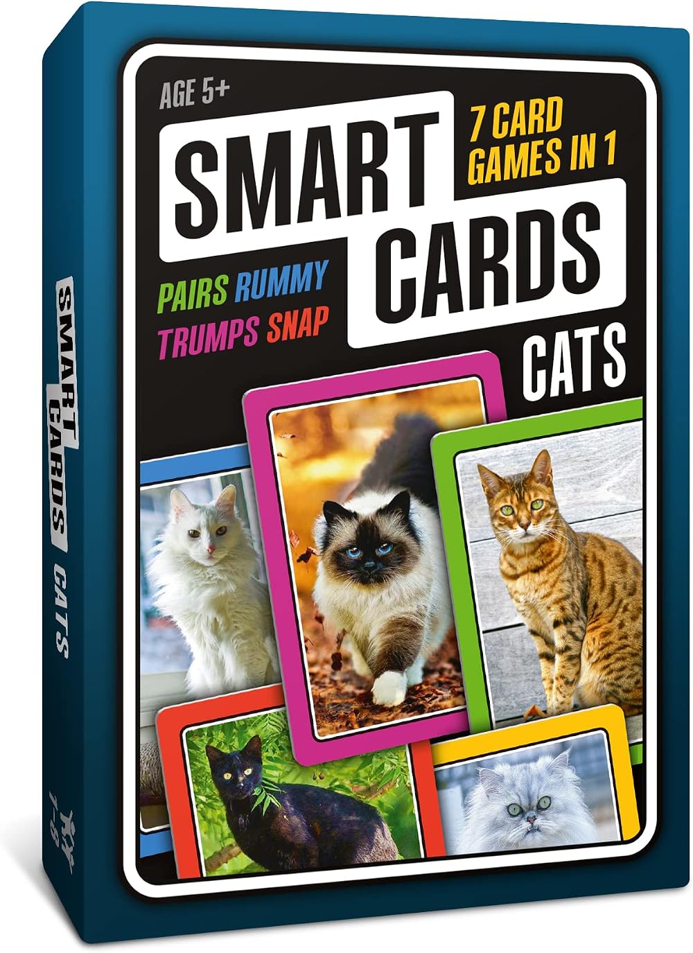 Smart Cards Cats 7 Games in 1 Travel Card Game 1-8 Players Gift