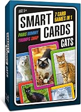 Smart Cards Cats 7 Games in 1 Travel Card Game 1-8 Players Gift