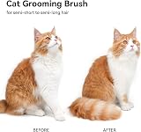 Aumuca Cat Dog Brush with Release Button Deshedding Tool for Long or Semi-Short view 9