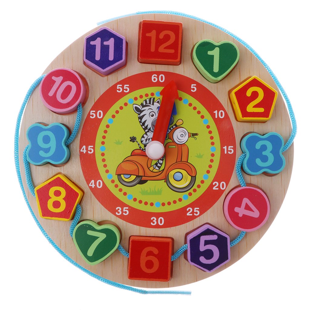 wooden clock for toddlers