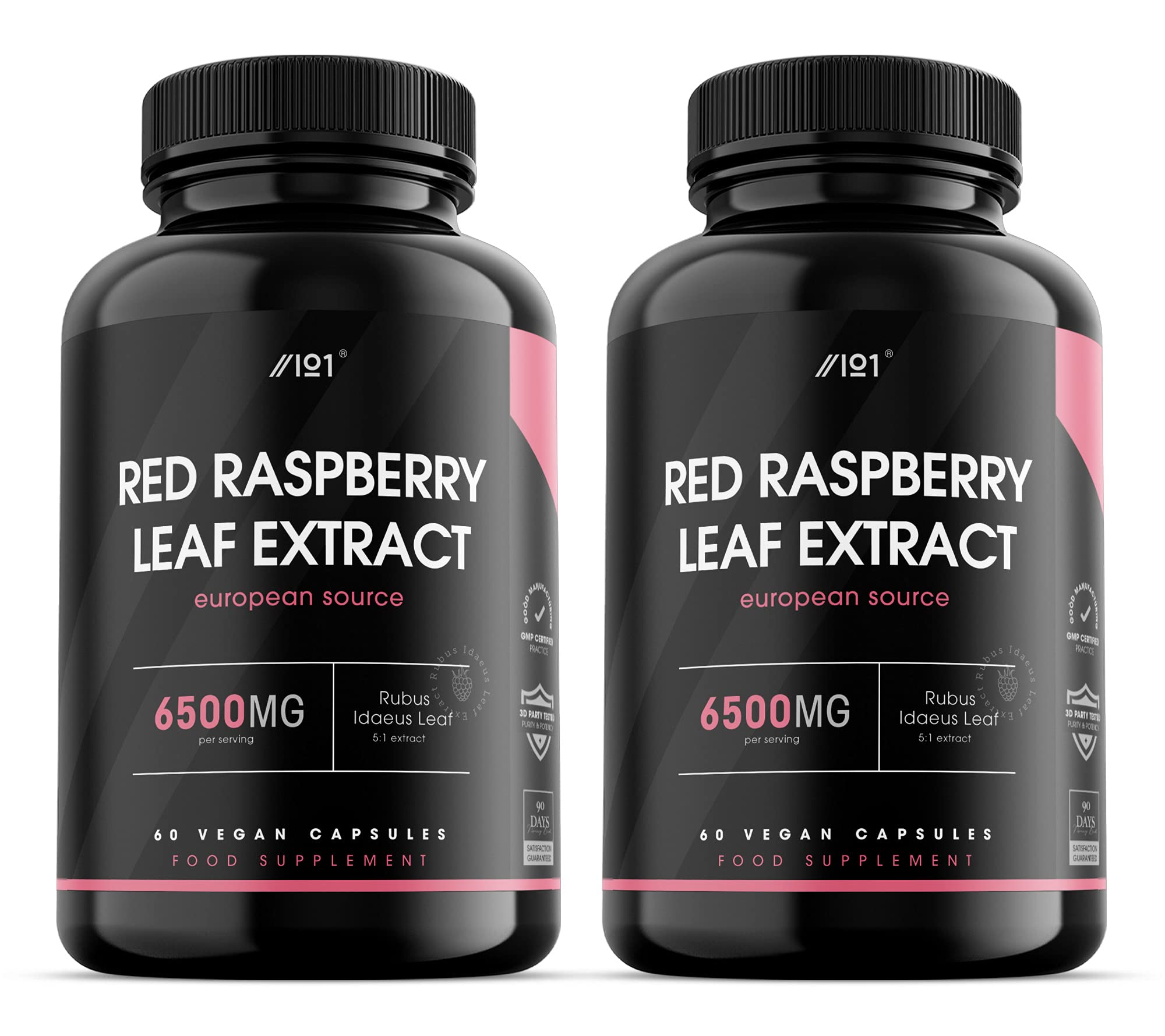 Raw Red Raspberry Extract - 6500mg - 100% Rubus Idaeus Leaf Extract, 60 Vegan Capsules - No Additives — Non-GMO, Gluten Free. (2)