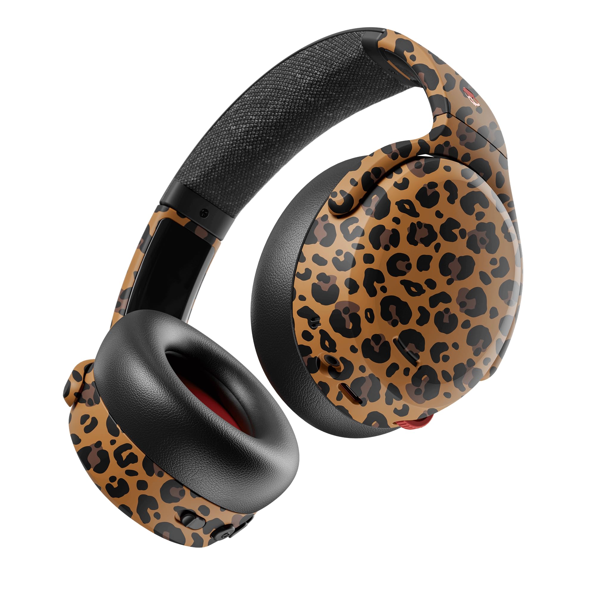 Skullcandy Crusher ANC 2 Wireless Over-Ear Bluetooth Headphones with Multi-Sensory Bass, Active Noise Cancelling, Up to 60 Hours Battery, Microphone for iPhone Android - Leopard Image