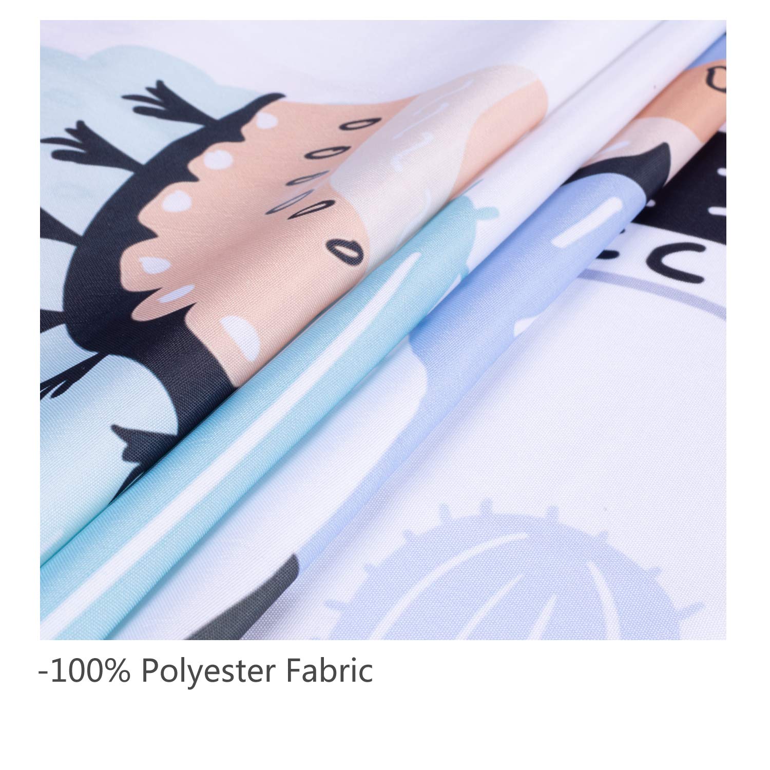 Vibesicily Shower Curtain, Durable Polyester Fabric Waterproof Bath Curtain for Bathroom Home Decor with 12 Hooks 71 x 71 Inch (Cartoon Alpaca, 71\'\'x71\'\')