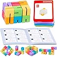 LOYUEGIYO Wooden Montessori Brain Teasers Game Toys Puzzles for Kids Age 3, 4, 5, 6, 7 Year Old,Travel Toys for Boys&Girls,ST