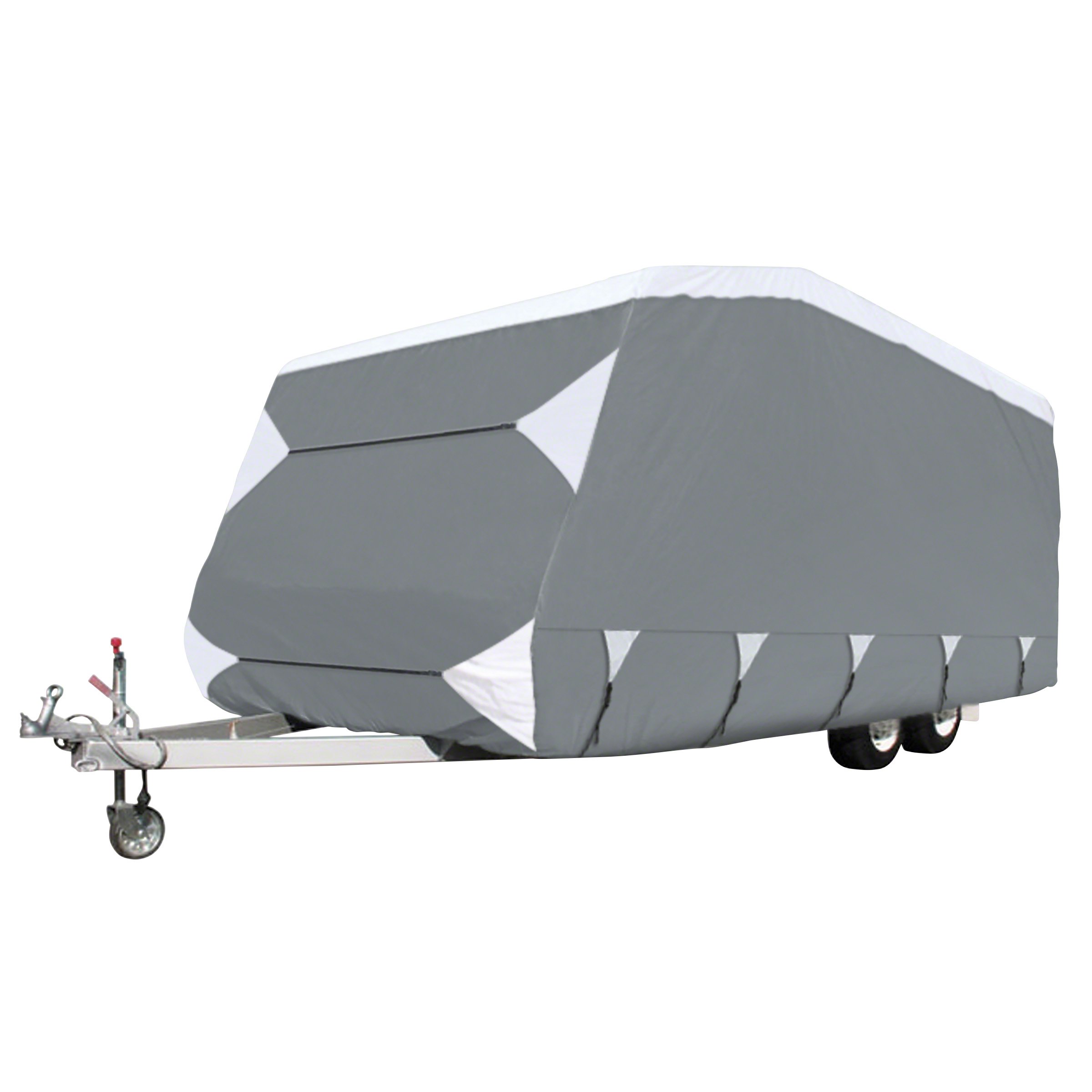 Classic Accessories Over Drive PolyPRO Deluxe Caravan Cover, Grey/Snow White (Fits 18' - 20' Trailers)
