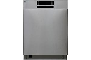 Kenmore 22-14605 24" Built-In Dishwasher - UltraWash Plus, TurboDry, SmartWash & EasyFlex Third Rack - 15 Place Settings - 45 DBA - ENERGY STAR Certified - 24" - Fingerprint Resistant Stainless Steel