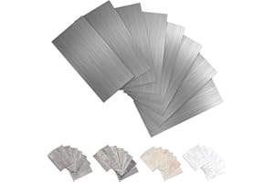Yipscazo Peel and Stick backsplash 3 x 6 Inches 3D PVC Composite Wall Tile Stick on Backsplash Tile for Kitchen Bathroom, Laundry Room, Fireplace(Metal Composite, 160 Pieces)