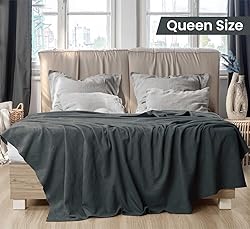 Utopia Bedding Smoke Gray 100% Cotton Blanket