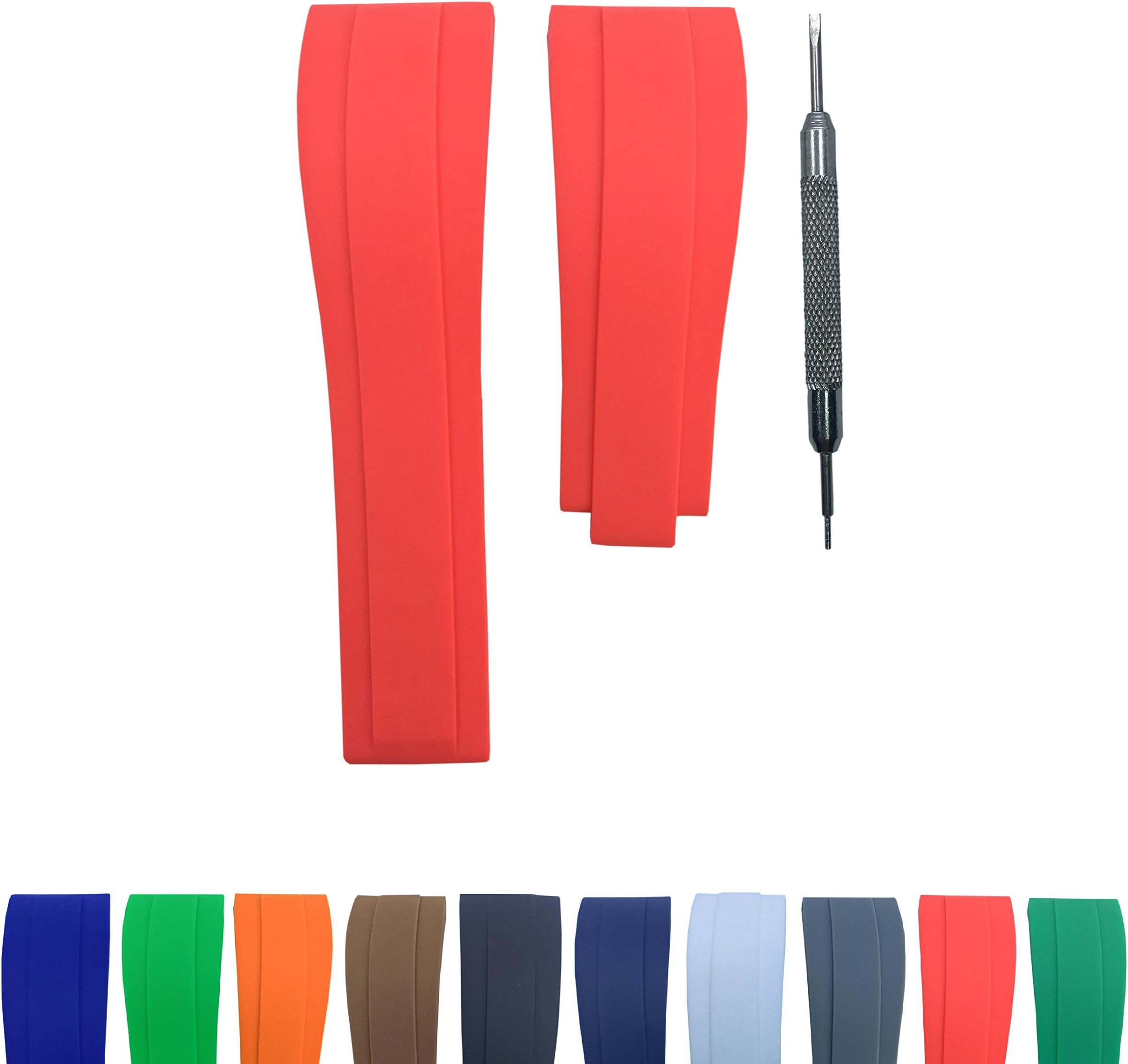 21mm Watch Strap Replacement Band for Yacht Master 116655 Oysterflex | Free Spring Bar Tool