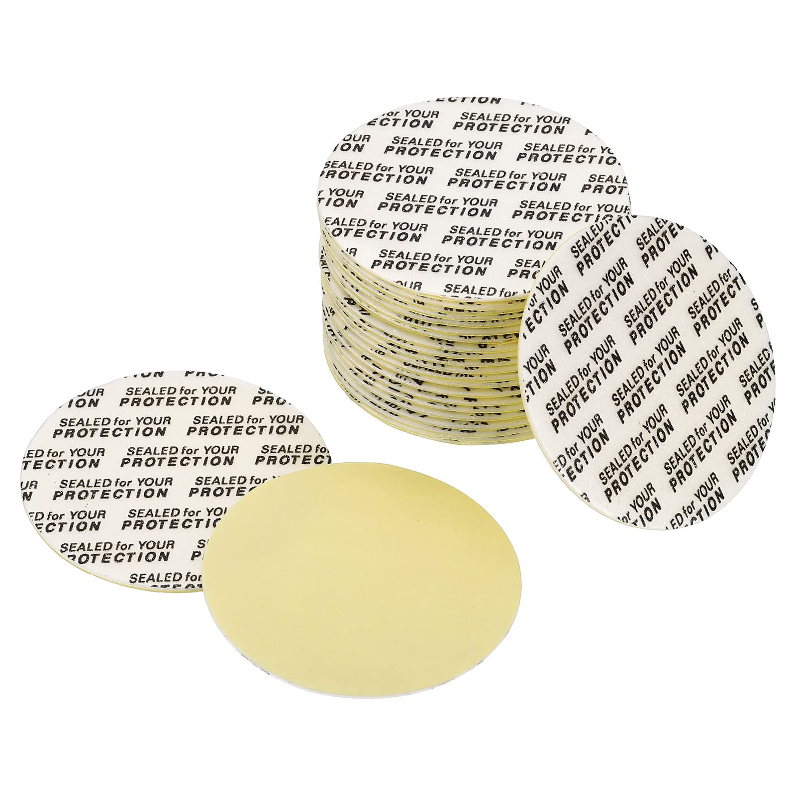 PATIKIL 40mm/1.56inch Foam Lid Liner, 50 Pack PS Foam Resistant Tamper Pressure Sensitive Seal with Dustproof Paper Back for Bottle Cap Liners Seals