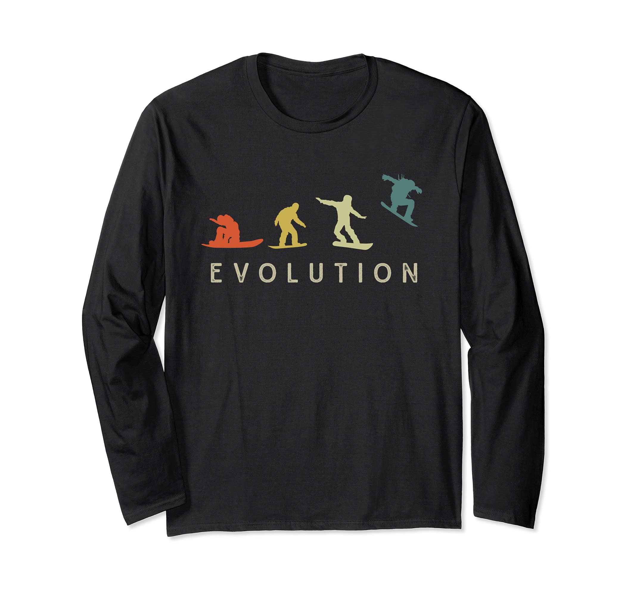 Vintage Snowboarding Evolution Freestyle Snowboard Vacation Long Sleeve T-Shirt