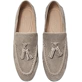 BEAU TODAY Suede Tassel Loafers for Women, Slip On Flats Shoes Women Comfortable, Lightweight Ladies Loafers Shoes Dress Casual Business Driving Moccasins for Work