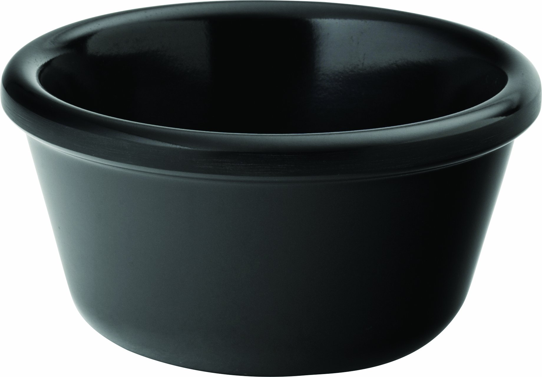 Utopia Melamine Ramekins, CAS280DS03-00-B01048, Plain Black Ramekin 3oz (9cl) (Box of 48)