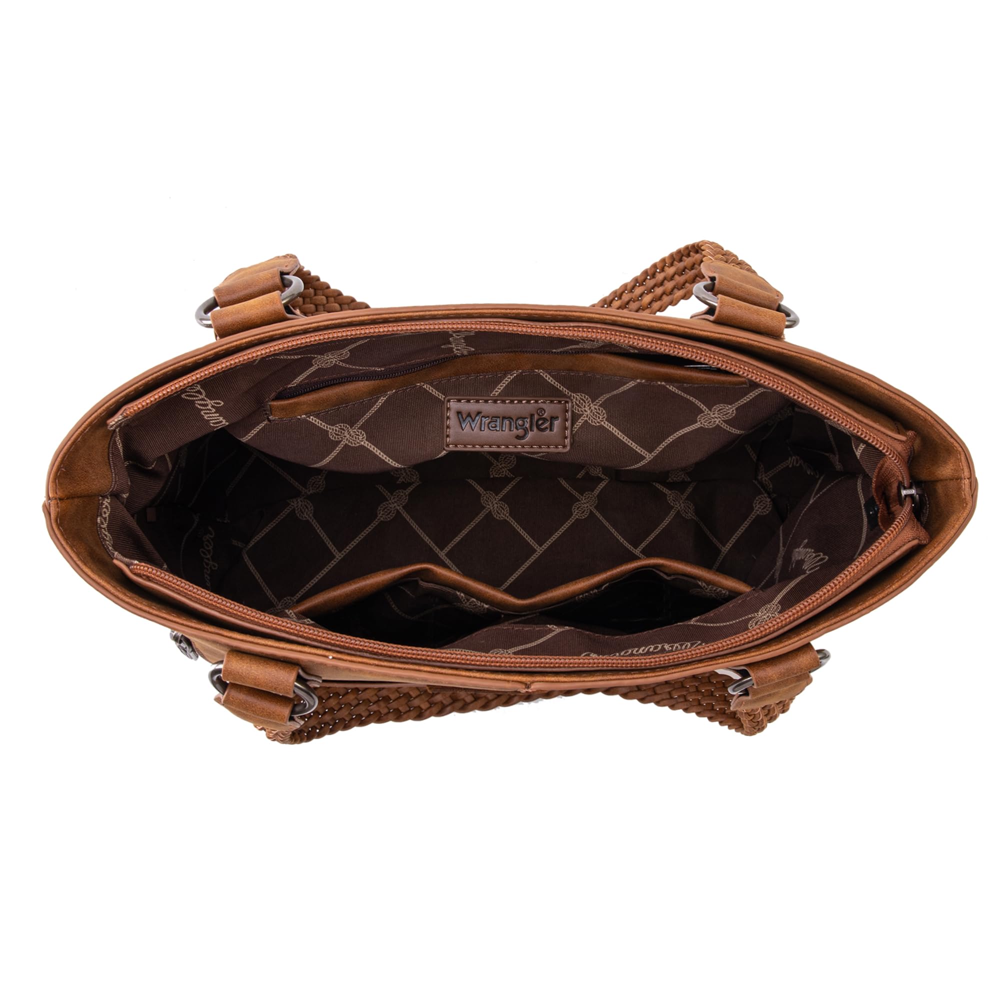 Wrangler Distressed Tote Bag for Women Western Purse Multi Pockets Handbags and Shoulder Bag