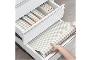ALIUNI Drawer and Shelf Liner, Non-Slip Kitchen Cabinet Liners Non-Adhesive Thick Strong Grip Waterproof Washable Mats Protec