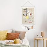 DOLLAR BOSS Cork Board Linen Double-Sided 30x40cm Wood Frame Wall Display Pin view 8