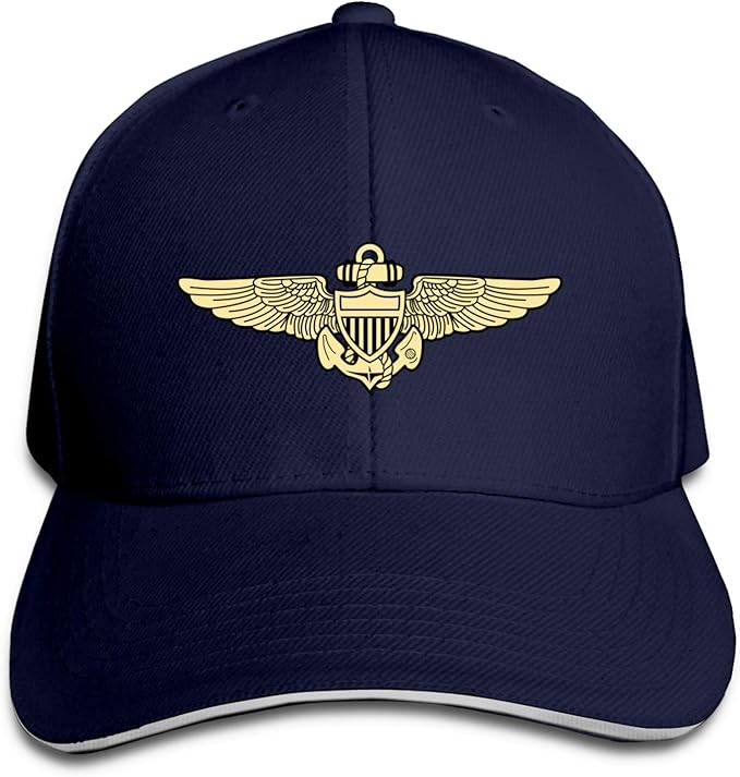 Men's Naval Aviator Wings Cap Adjustable Polyester Hat Navy at Amazon