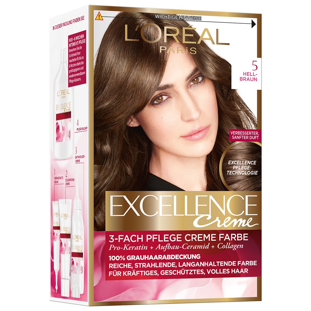 l oreal paris excellence creme coloration 5 hellbraun