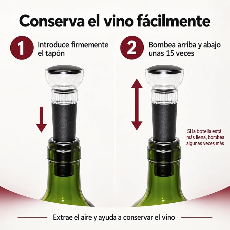 VYNOR | Pack Aireador y Tapón de Vacío Accesorios Vino | Kit regalo — foto 4 de 6